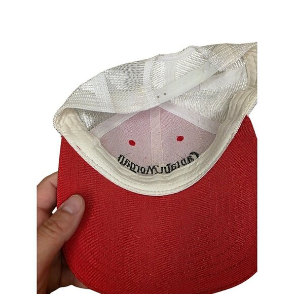 Captain Morgan Red & White Trucker Hat Adjustable Mesh Snapback Embroidered Logo - Picture 7 of 8